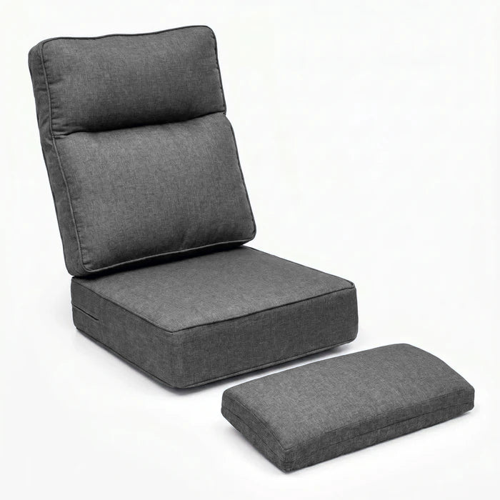 Dark Grey Replacement Cushion 6.2-Inch Thick Cushion for Patio Sofa and Chairs