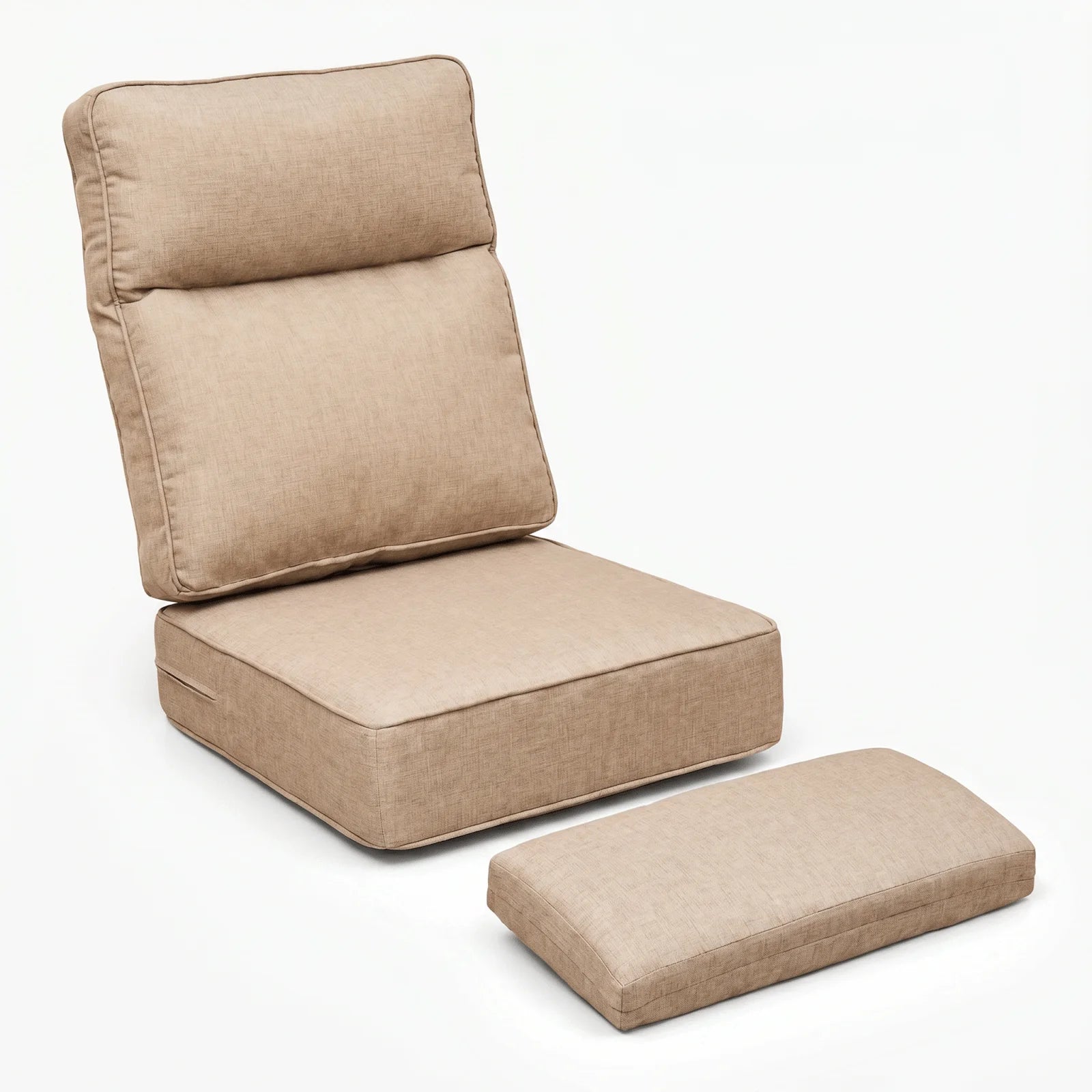Velscape Beige Replacement Cushion 6-Inch Thick Cushion for Patio Sofa and Chairs